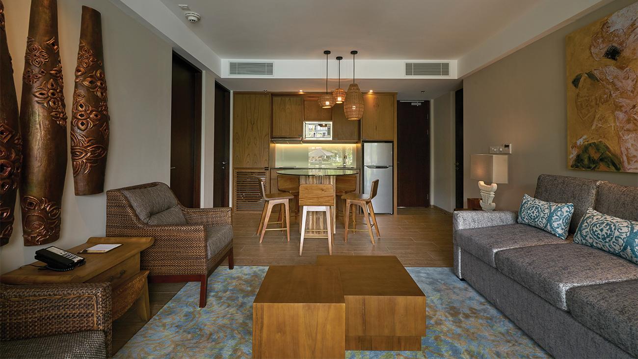 Living Room, Dining Room, and Kitchen (1- or 2-Bedroom Apartment)